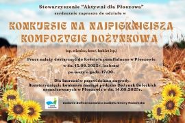 Plakat informujący o konkursie na wieniec dożynkowy 