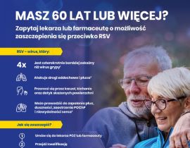 Plakat informacyjny - widoczne dwie osoby