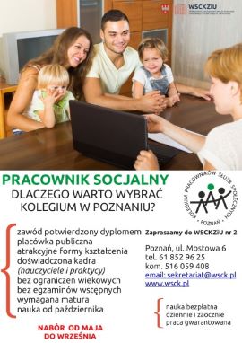 Plakat informacyjny dot. asystenta rodziny