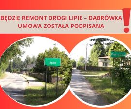Grafika informacyjna dot. remontu drogi 