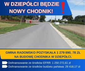 Grafika informacyjna dot. budowy chodnika 
