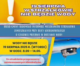 Grafika informacyjna dot. braku wody