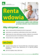 Plakat dot. renty wdowiej 