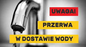 Grafika informująca o przerwie w dostawie wody