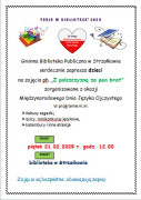 Plakat. Widoczne książki i serduszka 