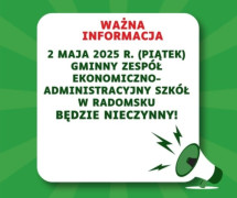 Plansza informująca o dniu wolnym o pracy 