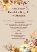Plakat informujący o dożynkach 