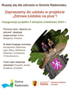 Plakat zachęcający o możliwości udziału w marszu Nordic Walking 