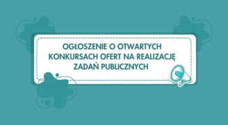 Dwukolorowa grafika, widoczne napisy