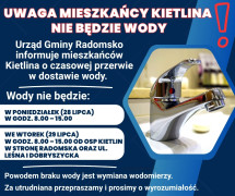 Grafika informująca o braku wody