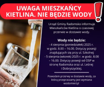 Grafika informująca o braku wody