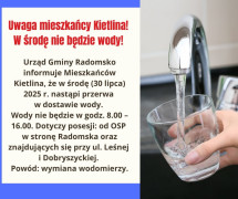 Kolorowa grafika informująca o braku wody 