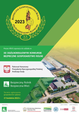 Plakat informacyjny konkursu KRUS