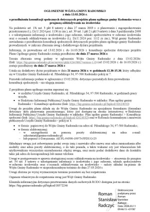 przeduenie konsultacji spoecznych ogoszenie