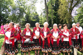 Grupa kobiet w kolorowych strojach 