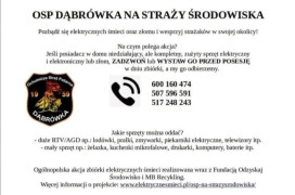 Plansza informacyjna: widoczne napisy i numery telefonów
