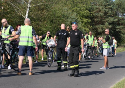 Uczestnicy rajdu rowerowego 