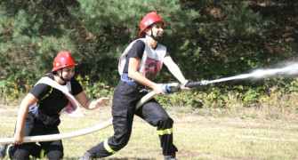 Strażacy podczas zawodów