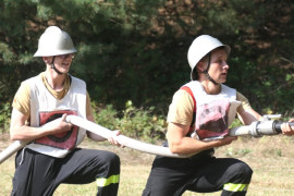 Strażacy podczas zawodów 