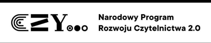 Tablica informacyjna z napisem: Narodowy Rozwój Czytelnictwa 2.0