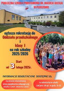 Plakat informacyjny dot. rekrutacji do szkół 