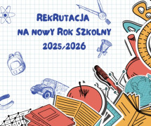 Plakat informujący o rekrutacji do szkół 