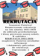Plakat informacyjny dot. rekrutacji do szkół
